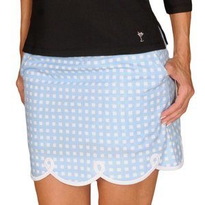 Golftini light  blue skort with scallop hem